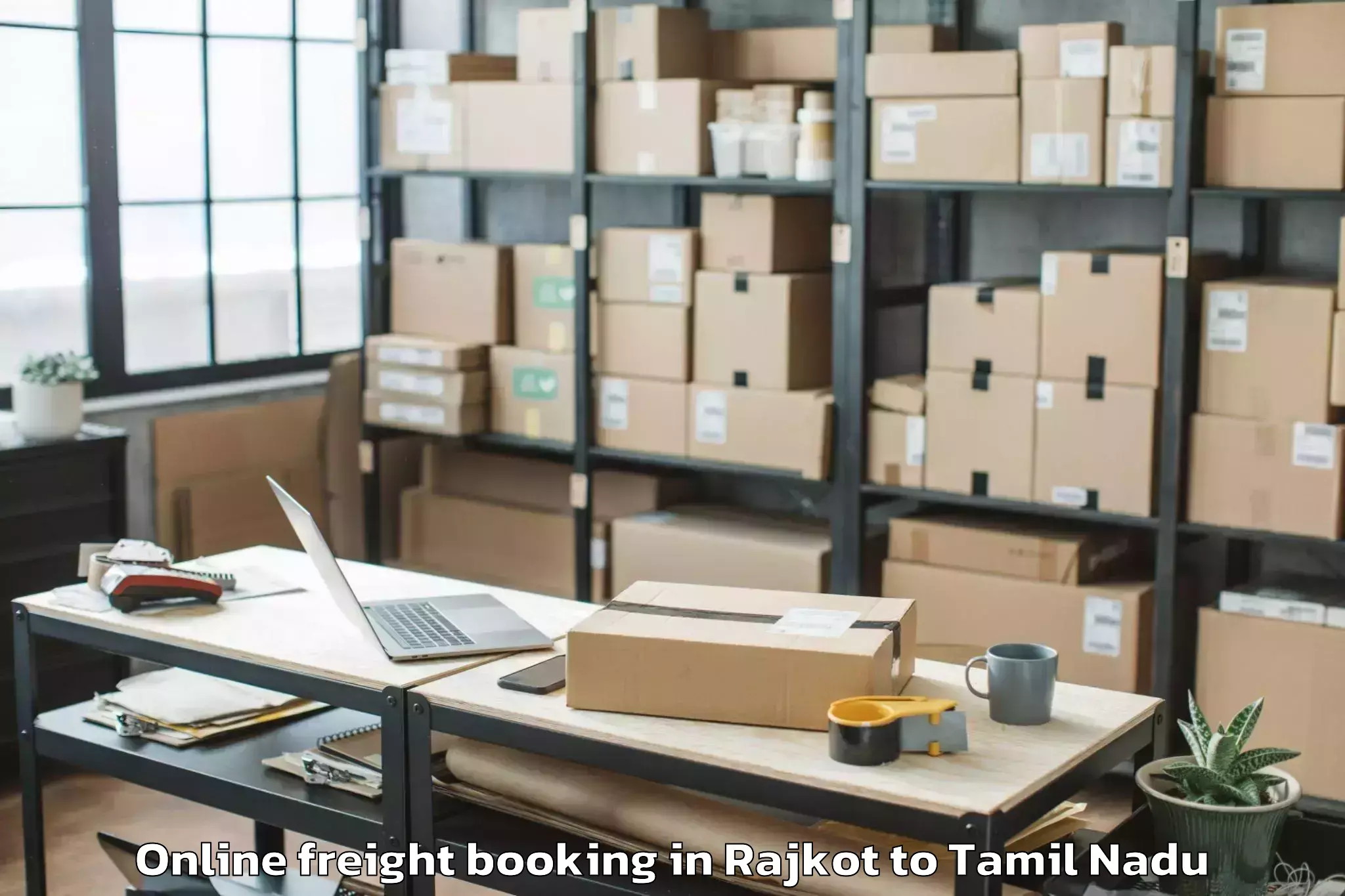 Top Rajkot to Pudukkottai Online Freight Booking Available